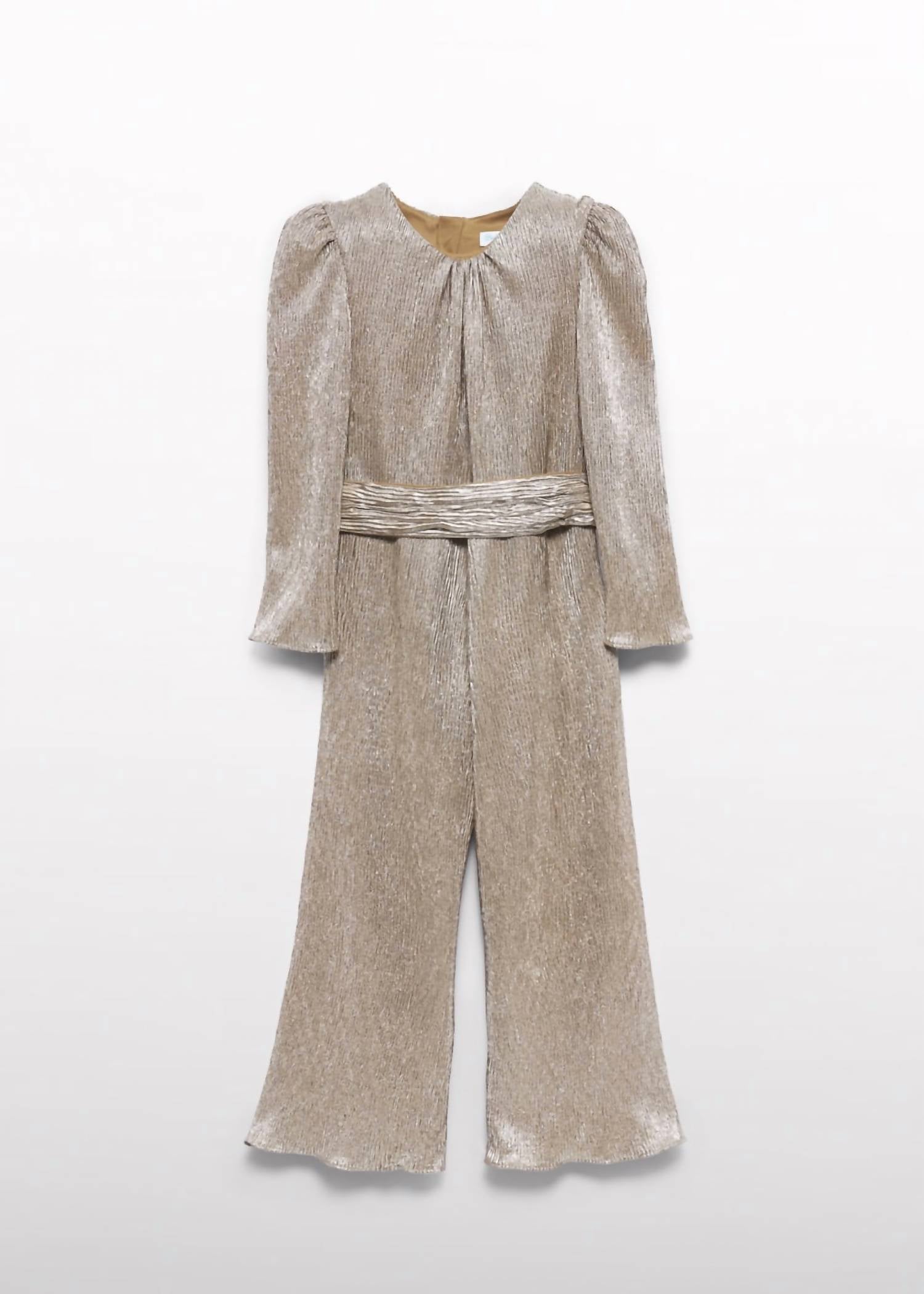 Abel & Lula Girl's Knit Jumpsuit in bronze - kids' item