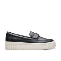 Clarks Women's Mayhill Cove Loafers in black leather - women's flats