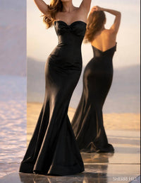 Sherri Hill - Strapless Satin Gown