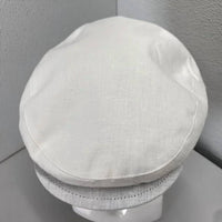 Capas Headwear Men’s Linen Newsboy Hat in white - men's hat - view 6