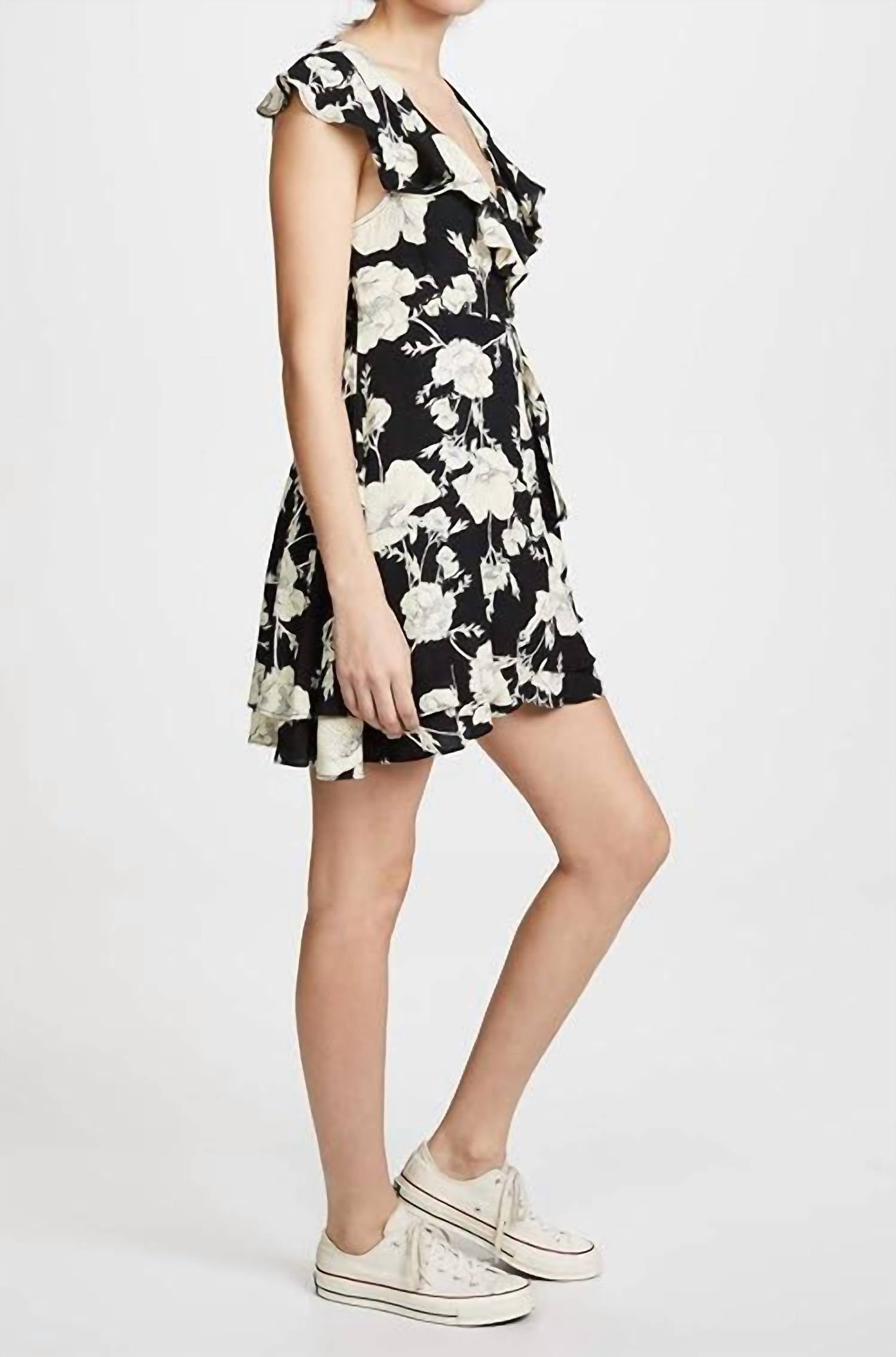 Free People - French Quarter Floral Ruffled Wrap Dress