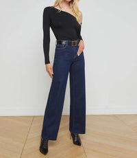 L'Agence Scottie High Rise Wide Leg Jean in koval - women's jeans - view 4