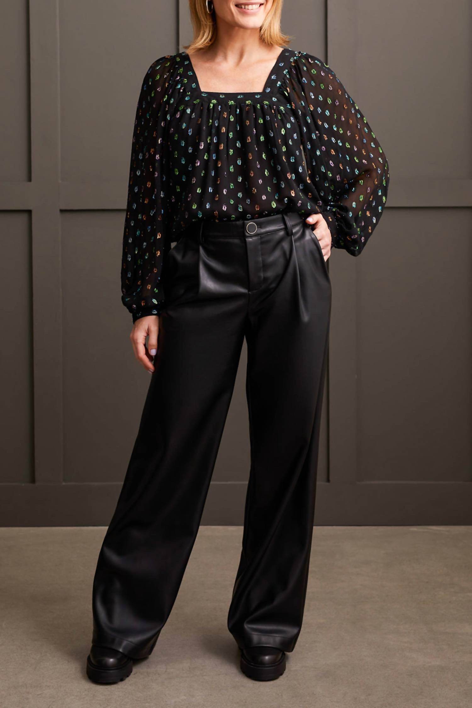 Tribal - Elara Faux Leather Pant