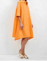 Trina Turk Seveso Shirt Dress in aulenti orange - women's dress - alternate view