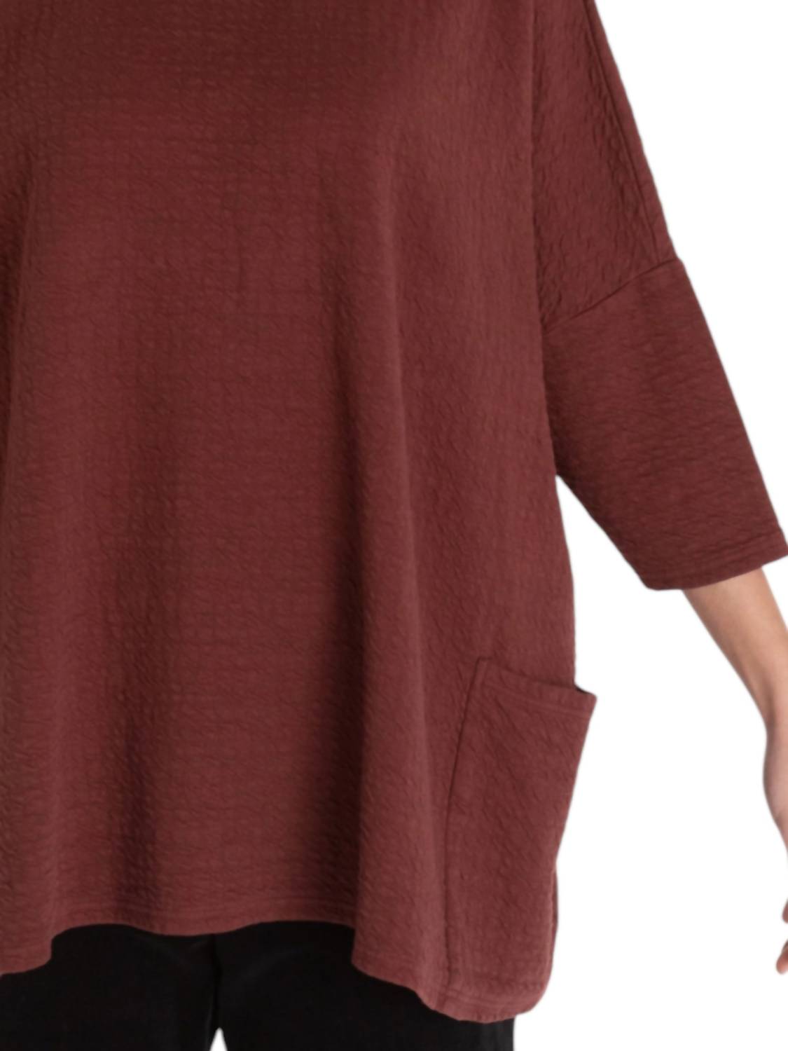 Cut Loose - Pucker Doublecloth Pull Over Top
