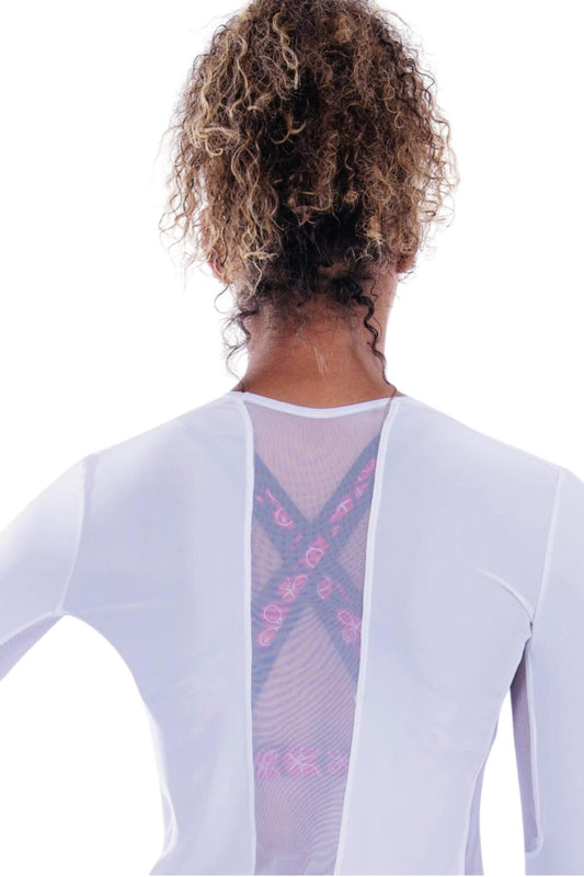 Love Love Tennis - Mesh Long Sleeve Crew Tee