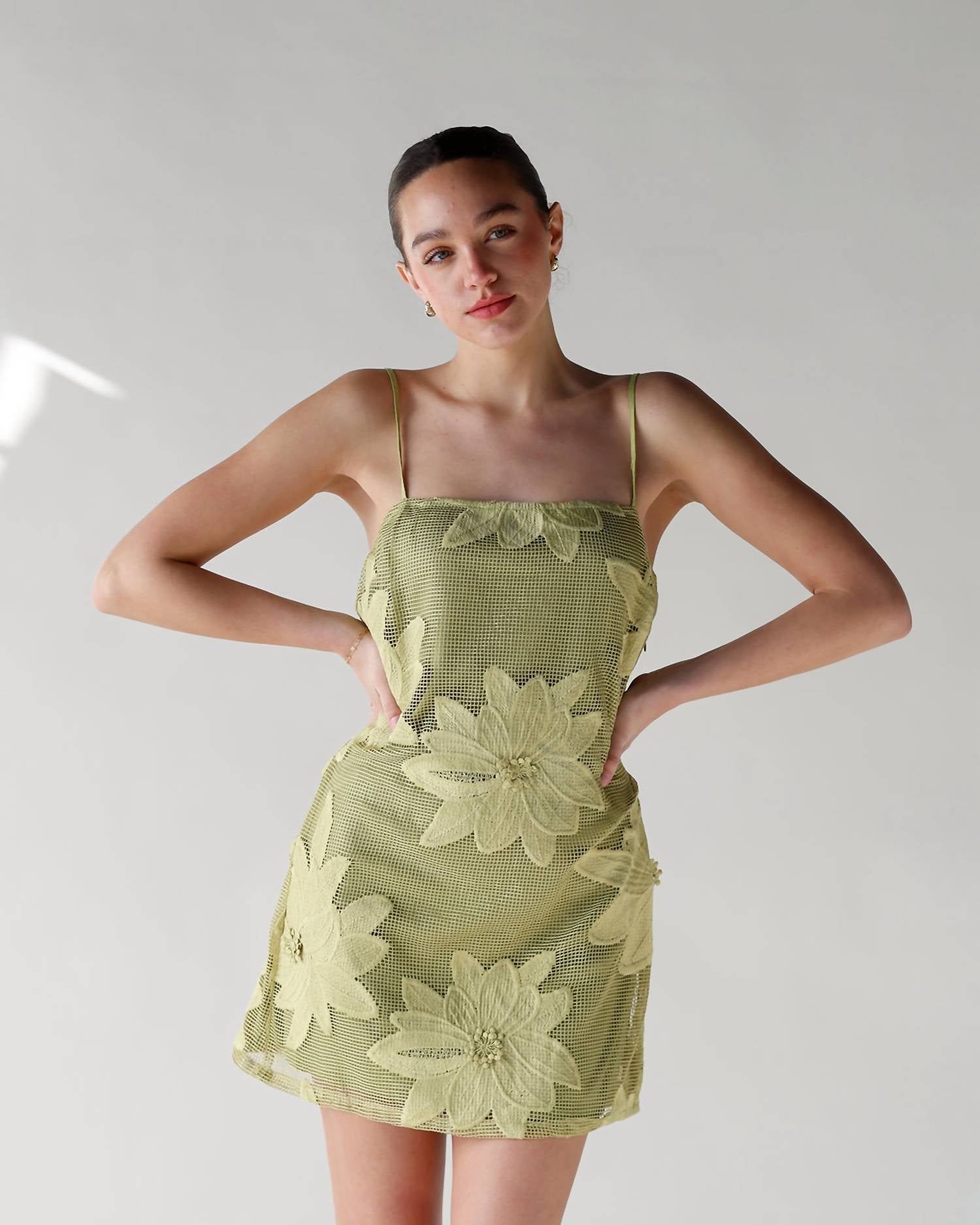 Emory Park - Electric Bloom Crochet Mini Dress