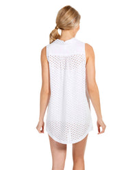 Eco Swim - Jacquard Collared Tunic Coverup