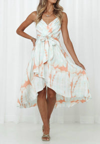 One & Only - Gemma Tie-dye Wrapped Midi Dress