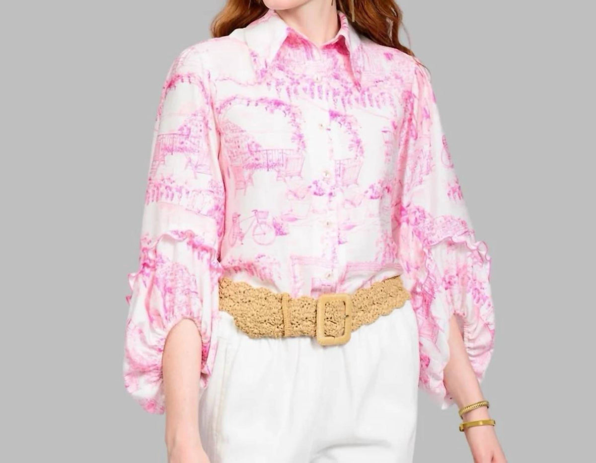 Aggel Knitwear - The Pretty Provence Puff Sleeve Top