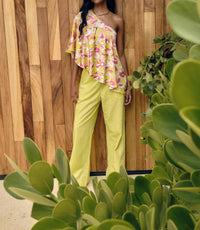 ALLISON NEW YORK Audrey Pants in lime - women's pants - view 6