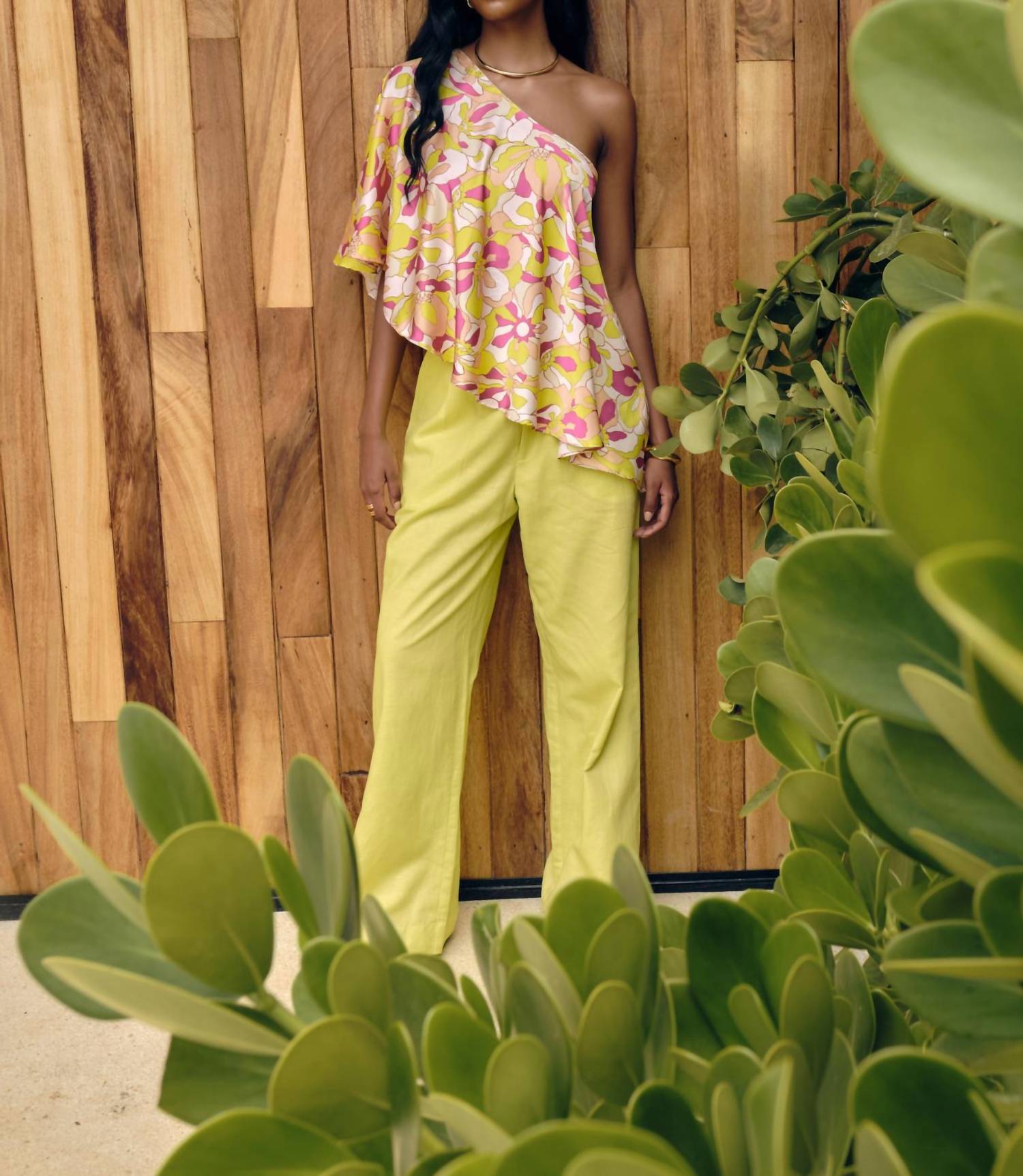 ALLISON NEW YORK Audrey Pants in lime - women's pants - view 6