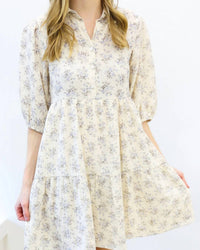 Karlie - Quilted Floral Tier Dress