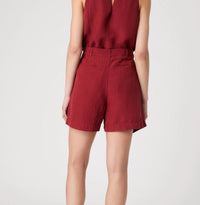 FRENCH CONNECTION Birdie Linen Walking Shorts in brick red - women's shorts - alternate view