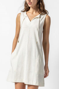 Lilla P - Women's Split Neck Sleeveless Dress