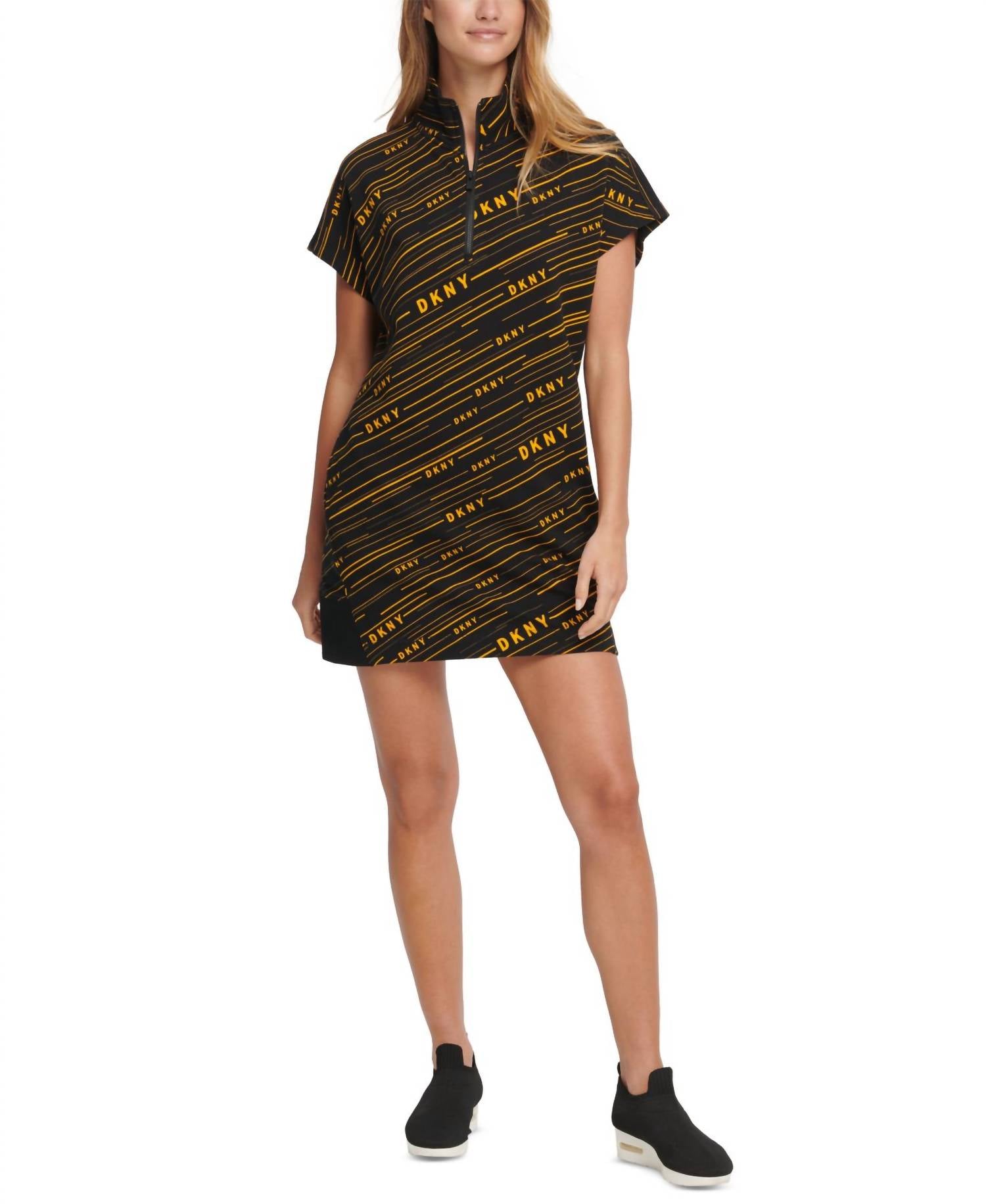 Dkny - Activewear Meteorite Logo Print Fitness Workout Dress