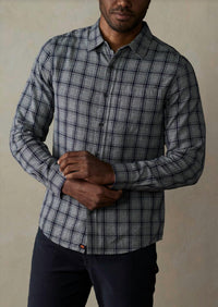 The Normal Brand Nikko Flannel Shirt in ink plaid - men's shirt