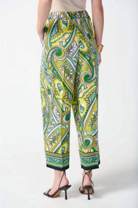 Joseph Ribkoff - Paisley Print Pull On Cropped Pant
