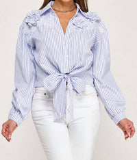 Milk & Honey - Migdalia Lace And Flower Detailed Blouse