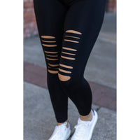 Julia Rose - Jacqueline High-waisted Laser Cutout Leggings