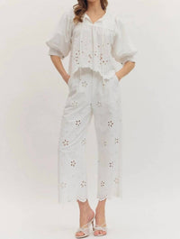 Entro - Starr Eyelet Top
