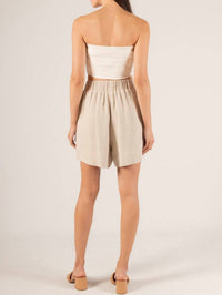 P.Cill - Linen High Waisted Shorts