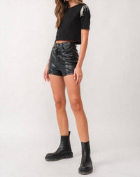 Papermoon - Pearl Fringe Detailed Crop Top