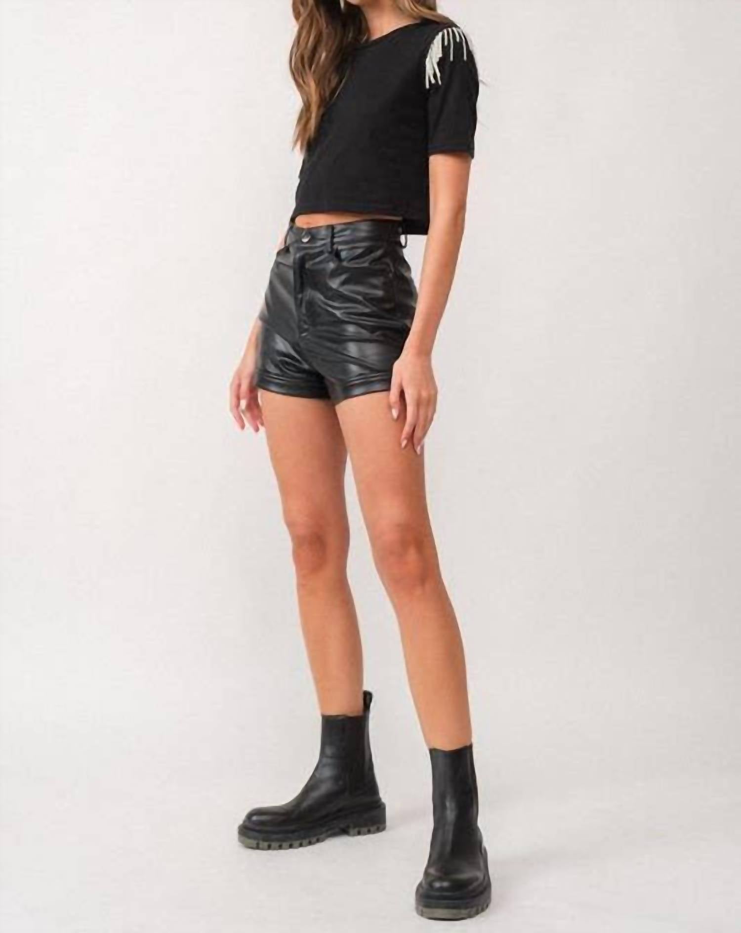 Papermoon - Pearl Fringe Detailed Crop Top