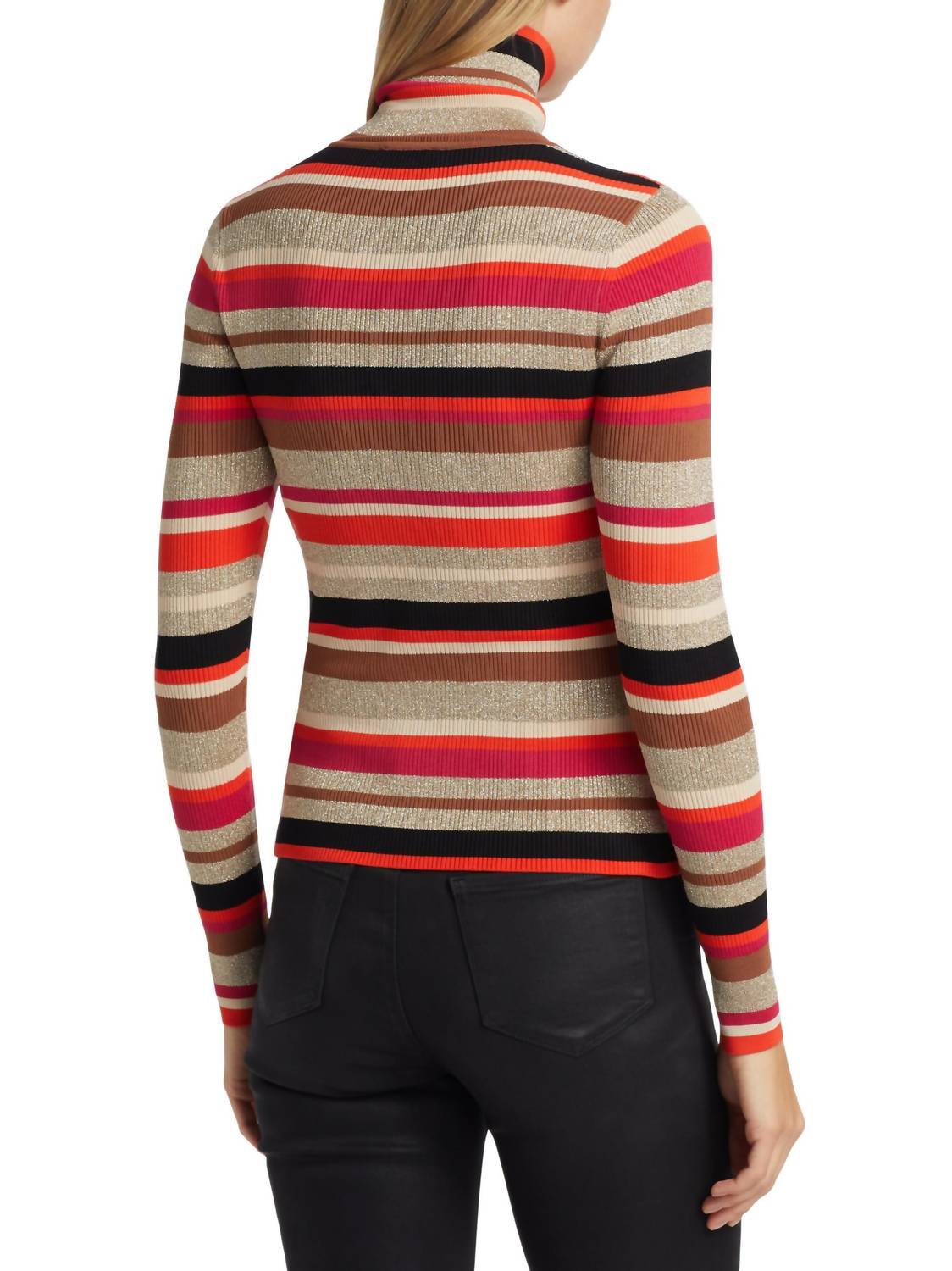 L'Agence - Olene Stripe Turtleneck Sweater