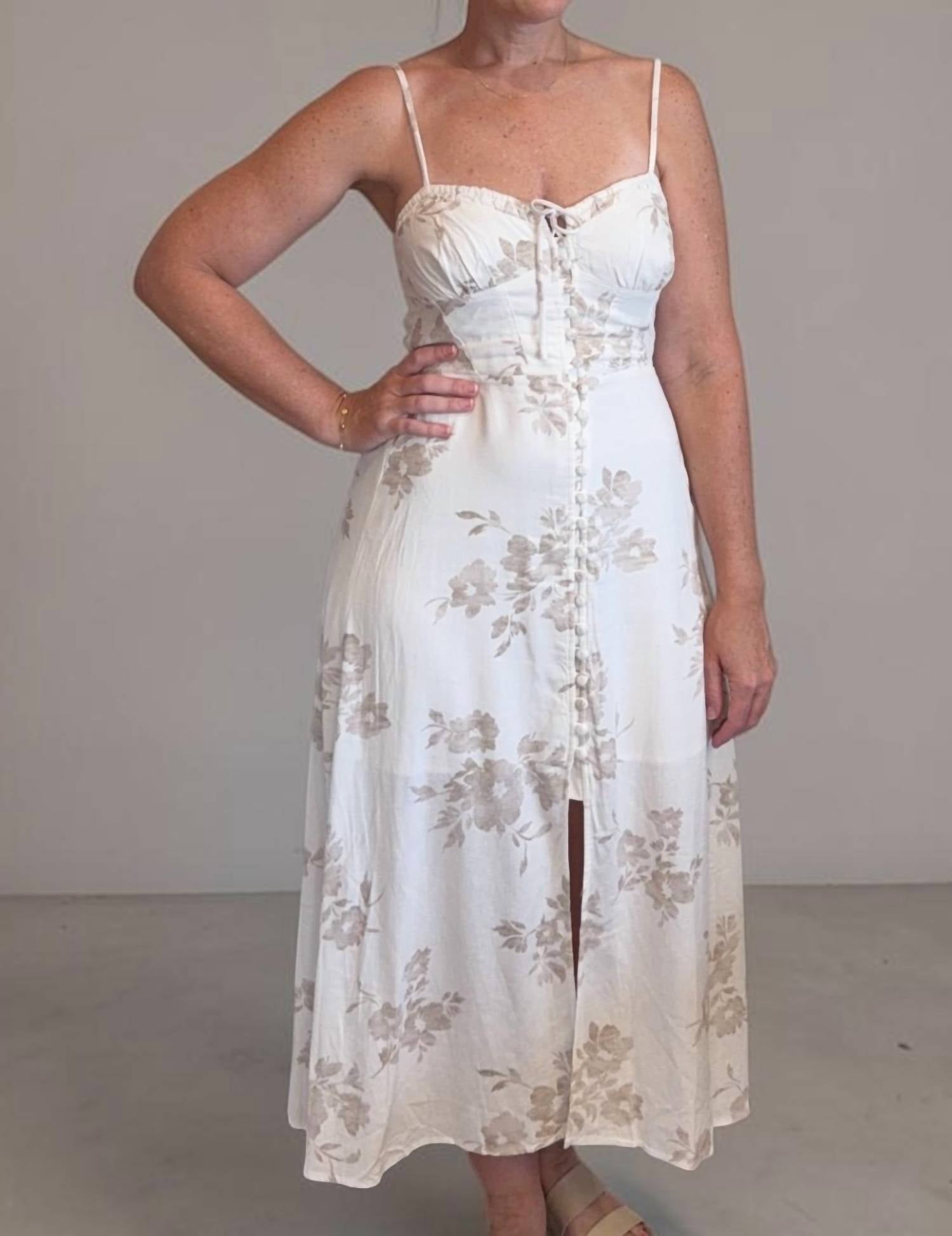 Dress Forum - A Moment in Time Corset Midi Dress