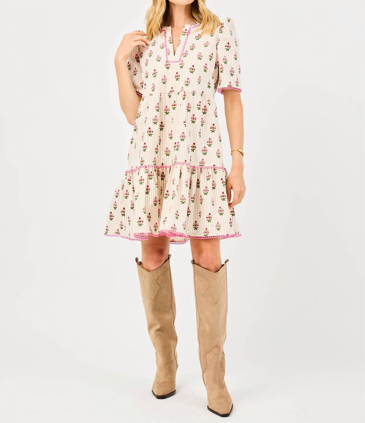Mary Square - Adelyn Puff Sleeve Mini Dress