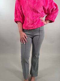 Fifteen Twenty - Polished Cropped Flare Pull-on Pants