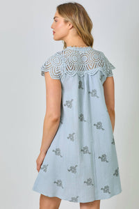 Mystree - Eyelet Sleeve Dress