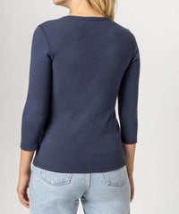 Lilla P - Three Quarter Sleeve Crew Neck Top