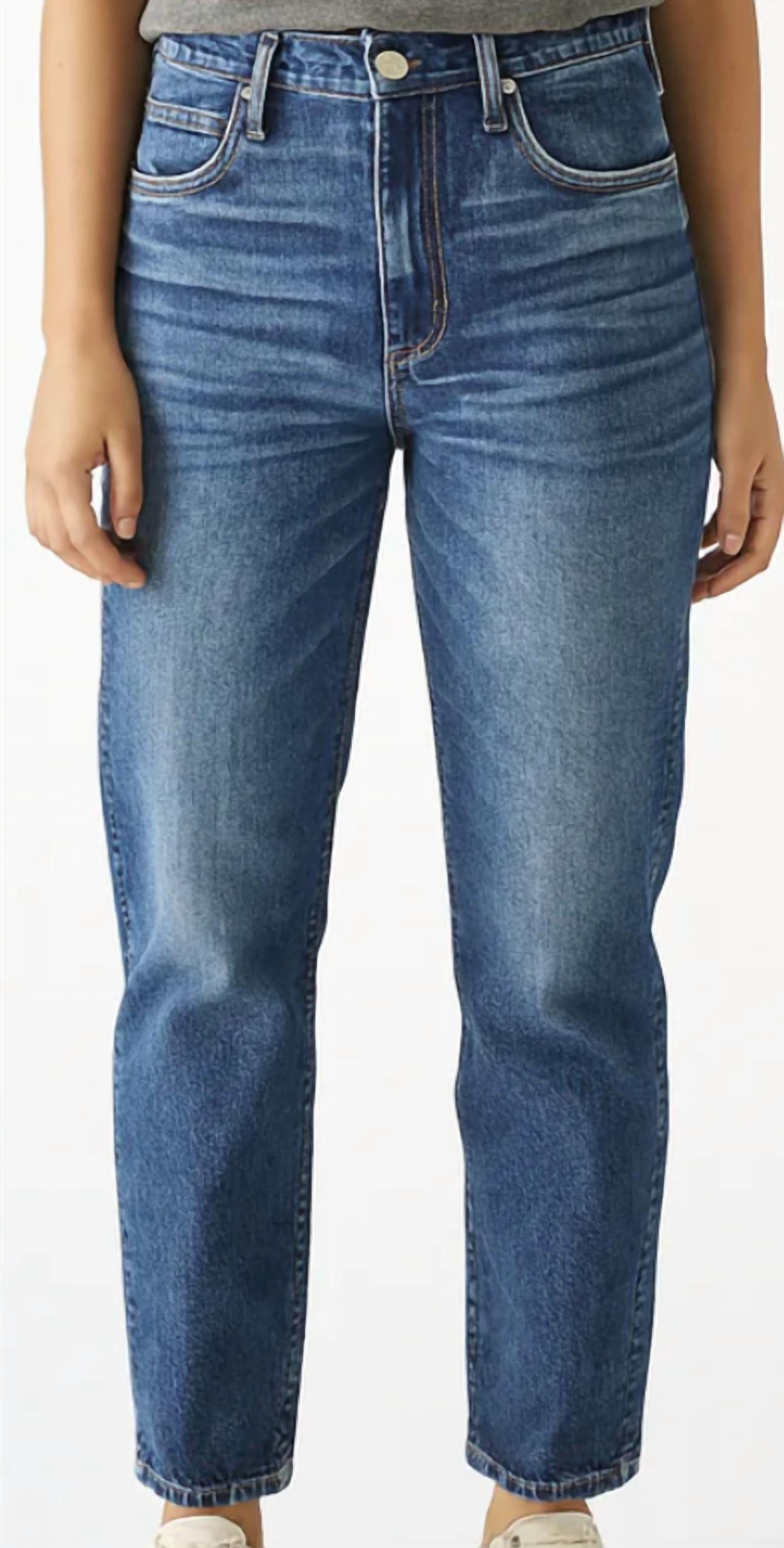 SLVRLAKE Amber Mid-rise Jeans in santa cruz - women's jeans - detail view