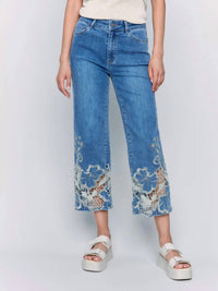 Charlie B - Women's Lace Cut Out Pant