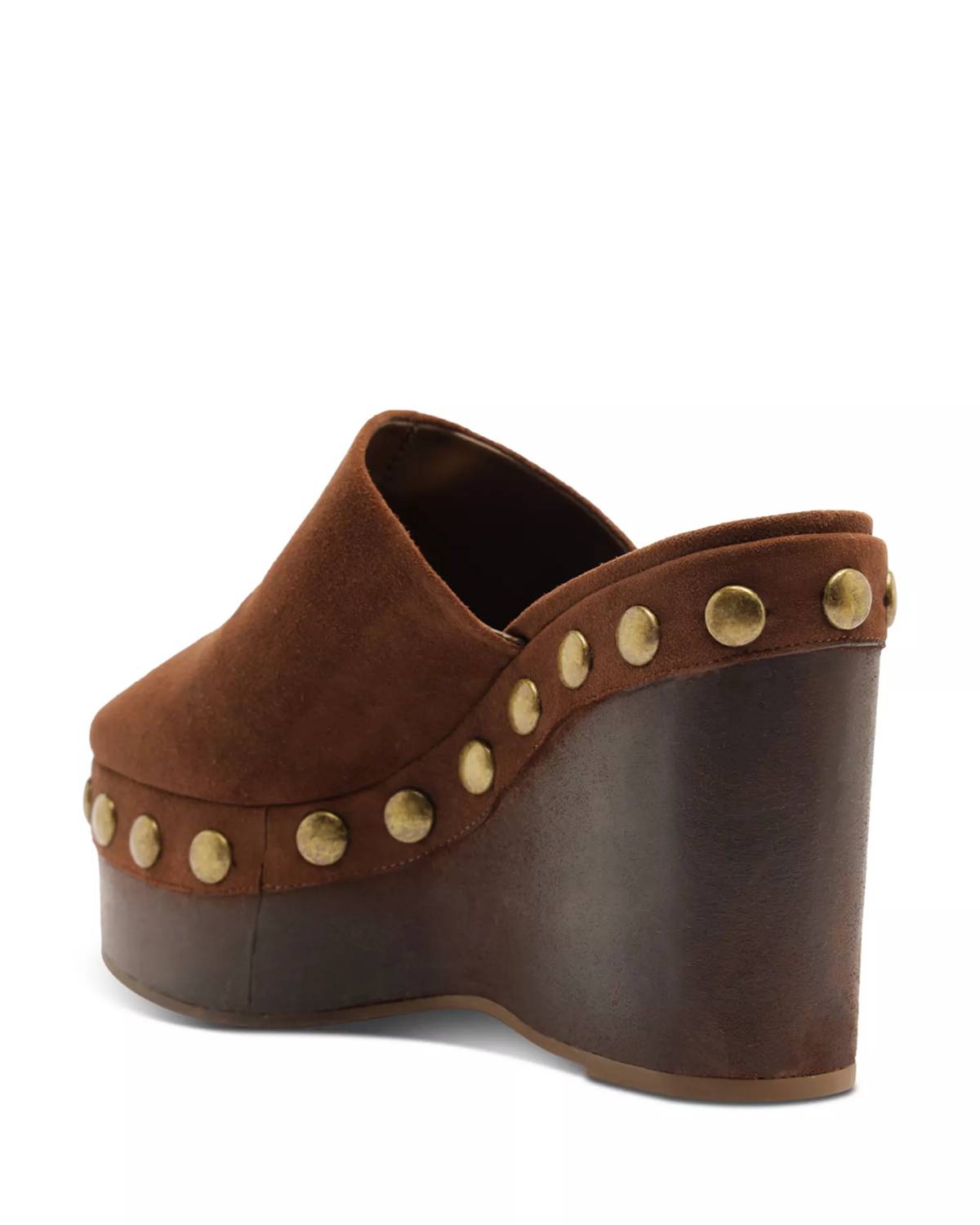 SCHUTZ Women's Sierra Studs Suede Platform Pumps in root brown - women's sandal - alternate view
