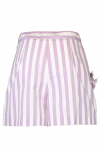 Oscar De La Renta - Stripe Cut Out Wide Leg Short