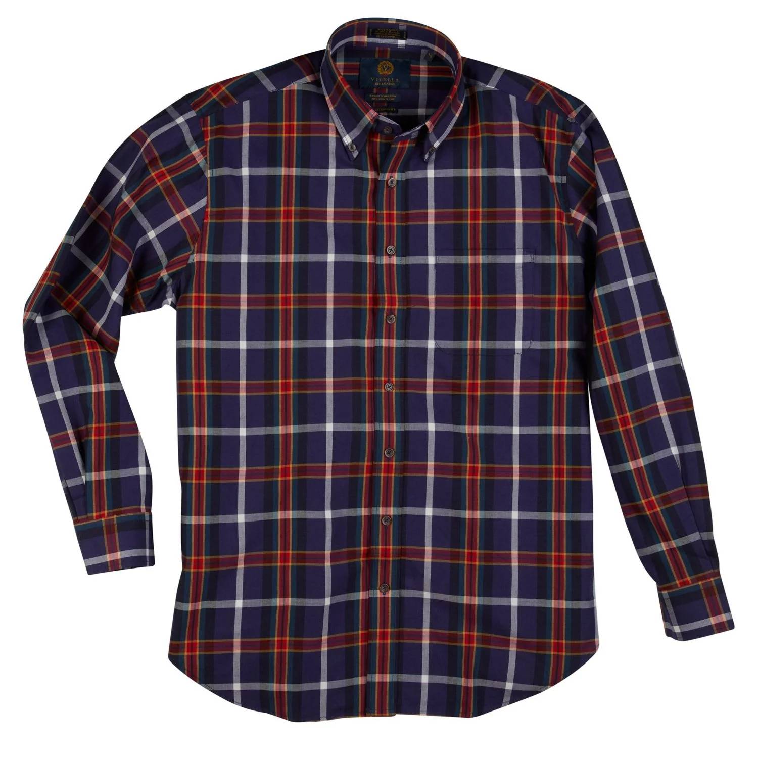 Viyella - Men's Check Button Down Shirt