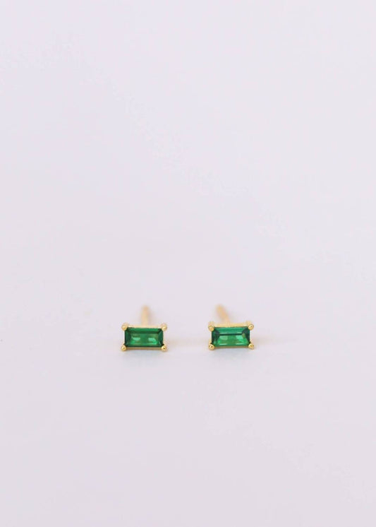 Jaxkelly - Women's Baguette Stud Earrings