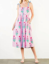 Thml - Tie Floral Midi Dress