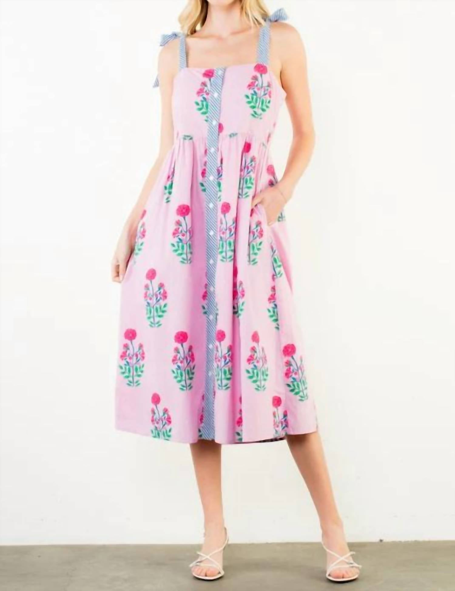Thml - Tie Floral Midi Dress