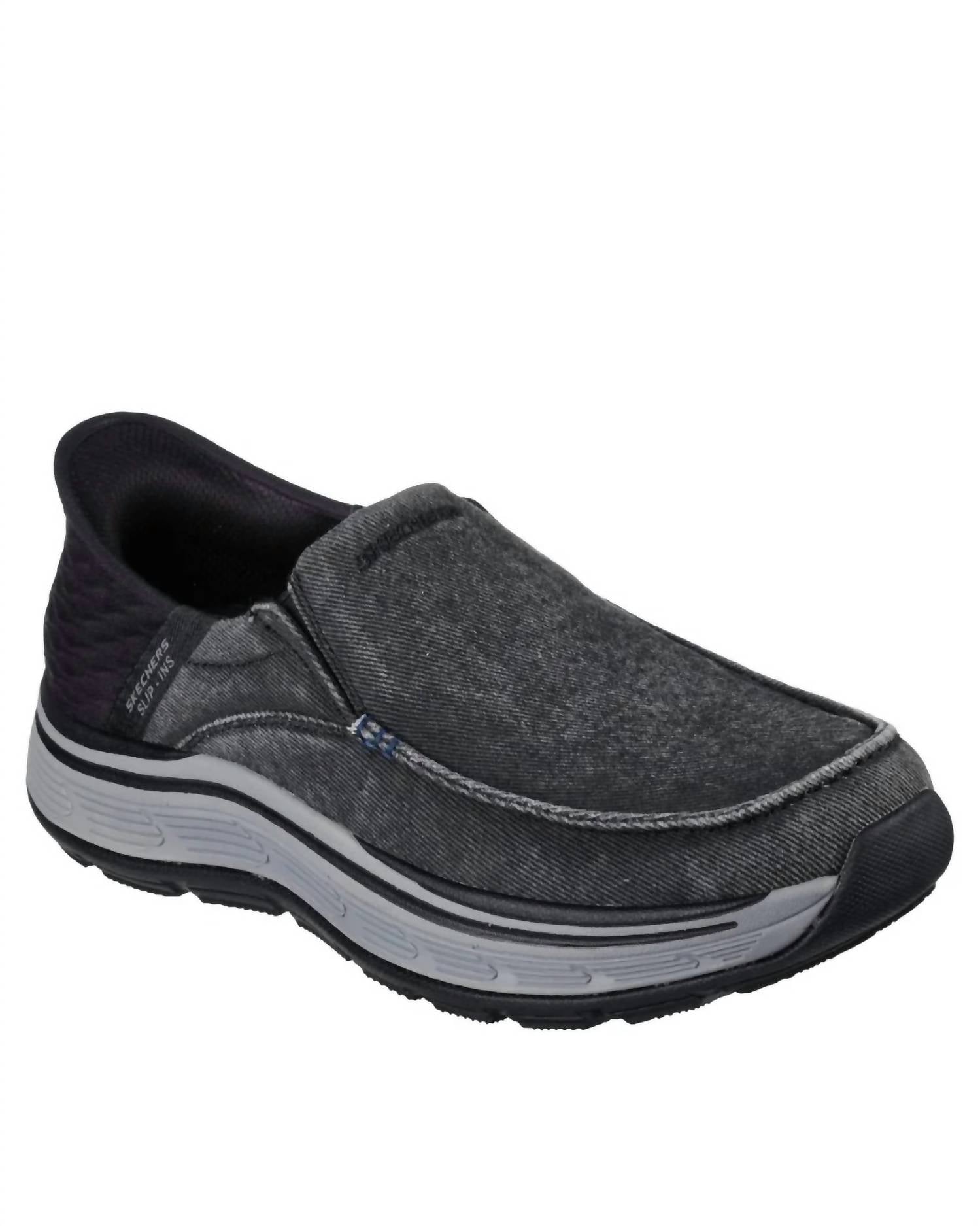 Skechers Men's Fenick Slip-in Shoes in shoes in black washed - men's loafer