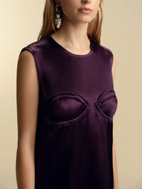 Marina Moscone - Satin Bust Detail Dress