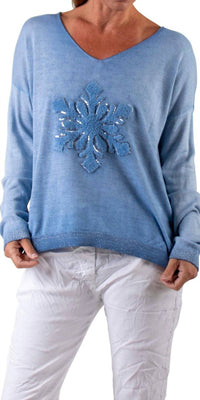 Gigi Moda - La Neve Knit V-neck Sweater