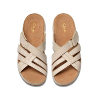 Clarks Women's Cecily Slides in cream - women's sandal - alternate view