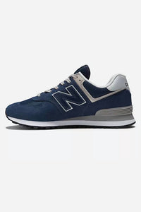 New Balance Men's 574 Core Sneakers in navy with white - men's sneaker - detail view