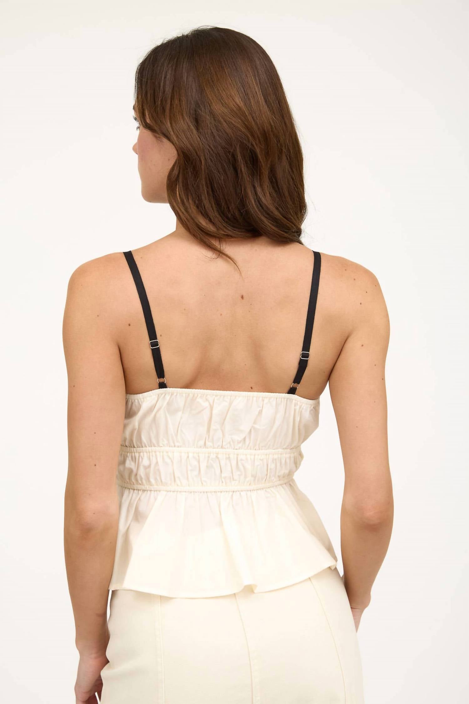 The Workshop - Natalia Ruched Contrast Ribbon Top