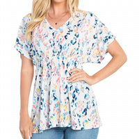 Emme Kay - Floral Print Babydoll Top