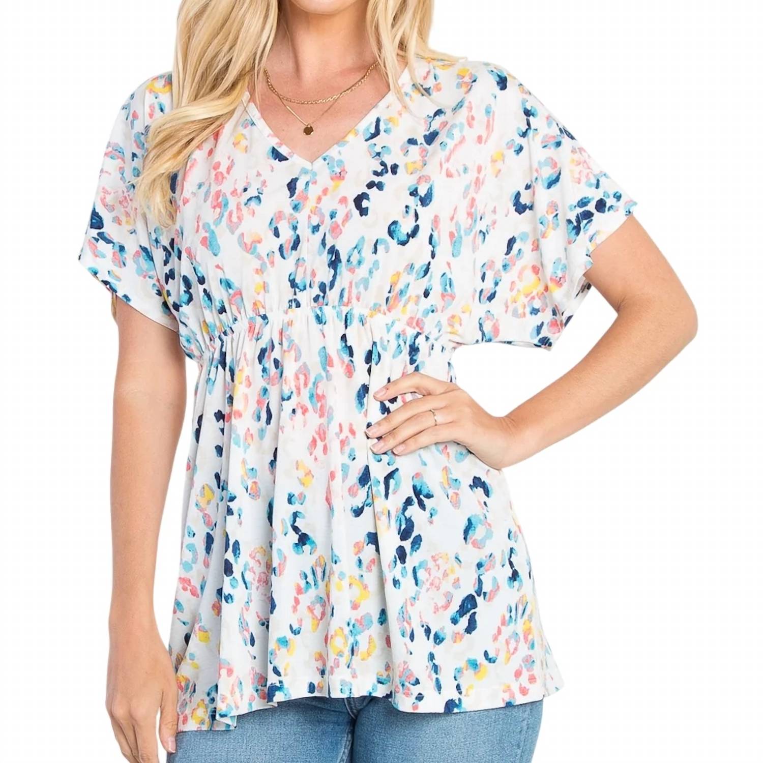 Emme Kay - Floral Print Babydoll Top